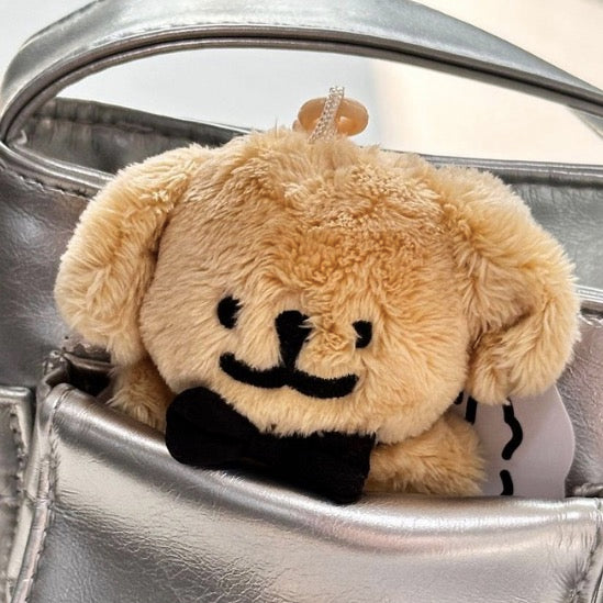 韓國限定 MALTESE 線條小狗 公仔鎖匙扣｜BLACK RIBBON