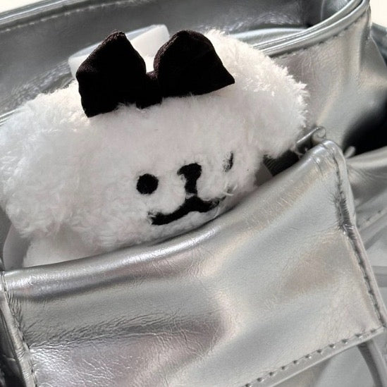 韓國限定 MALTESE 線條小狗 公仔鎖匙扣｜BLACK RIBBON