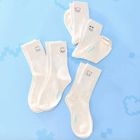 MMMM Socks 刺繡中筒襪