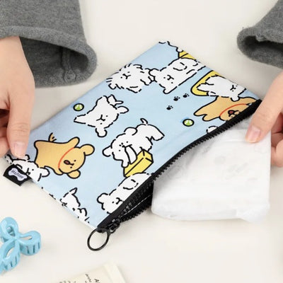 韓國限定 MALTESE 線條小狗 Pouch 收納袋