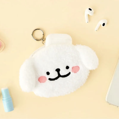 韓國限定 MALTESE 線條小狗 FACE POUCH KEYRING 迷你收納包掛飾