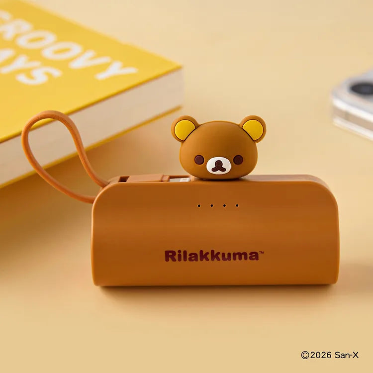 韓國限定 Rilakkuma 鬆弛熊 小白熊 2in1直插式充電器 5000mAh