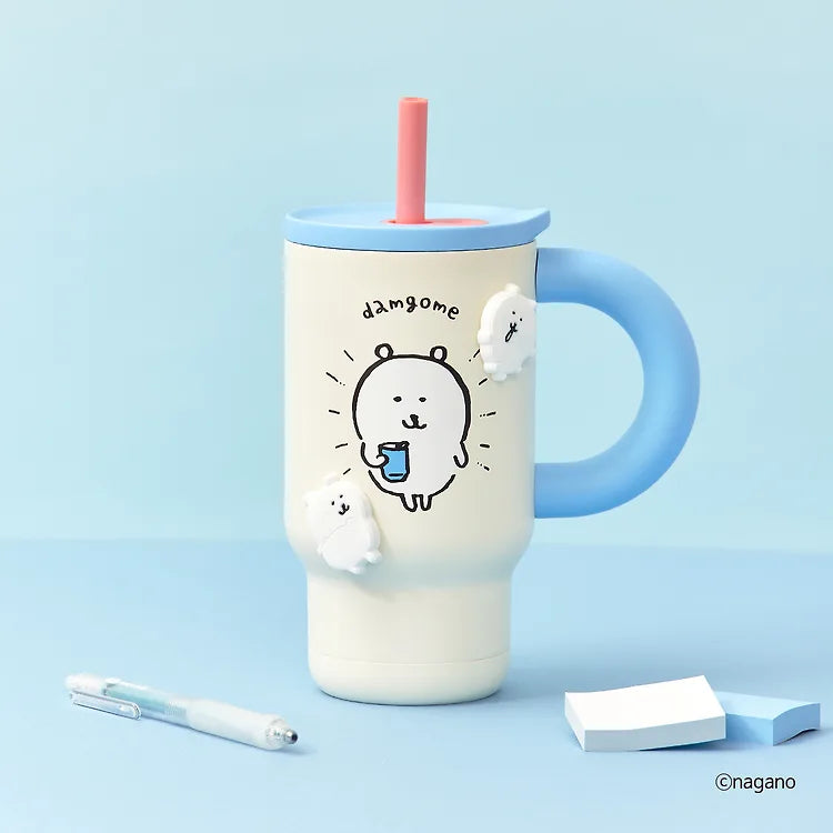 韓國限定 JOKE BEAR 飲管隨行杯 連3款磁石貼 740ml