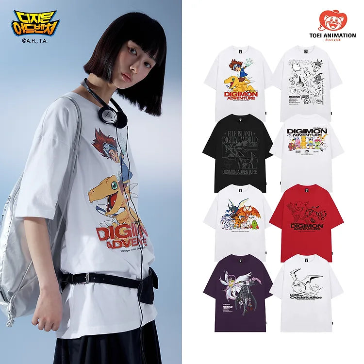 韓國Odd Studio 數碼暴龍聯名 Overfit T-Shirt 14款