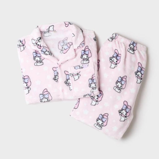 SPAO SANRIO WINTER PAJAMA 珊瑚絨睡衣套裝 Kuromi/Melody/PC狗/水怪/Hello Kitty