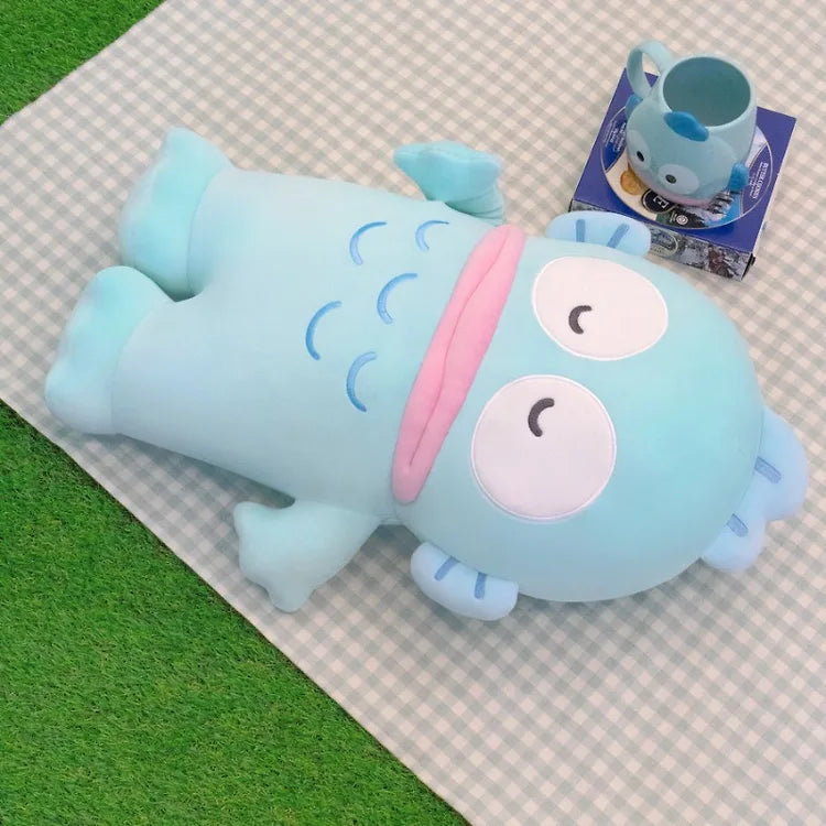韓國限定 SANRIO HANGYODON HEALING CUSHION 水怪 醜魚 睡覺麻糬咕臣