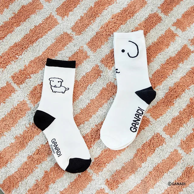 GANADI 中筒襪 2對裝