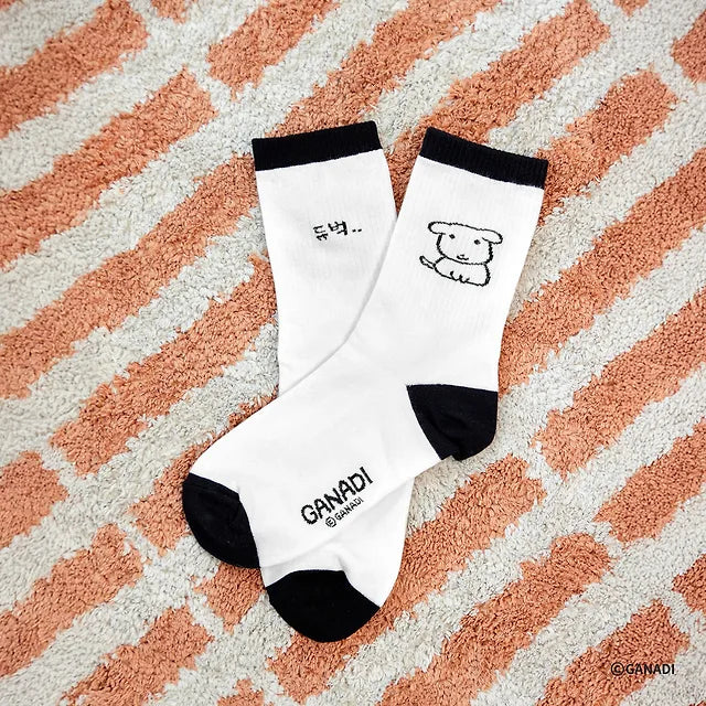 GANADI 中筒襪 2對裝