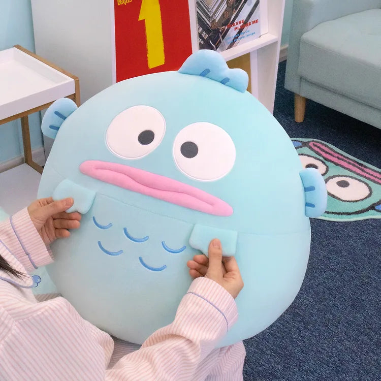 韓國限定 SANRIO HANGYODON MOCHI CUSHION 水怪 醜魚 麻糬咕臣
