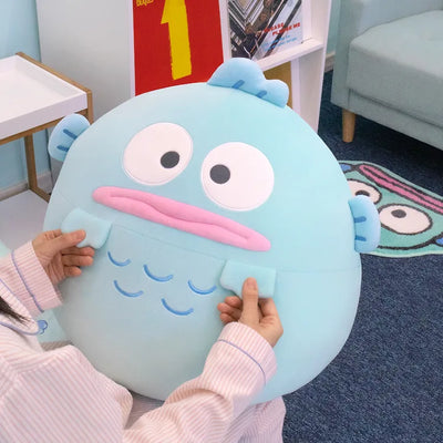 韓國限定 SANRIO HANGYODON MOCHI CUSHION 水怪 醜魚 麻糬咕臣