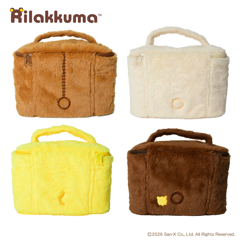 韓國限定 RILAKKUMA 鬆弛熊 毛絨化妝包 4款