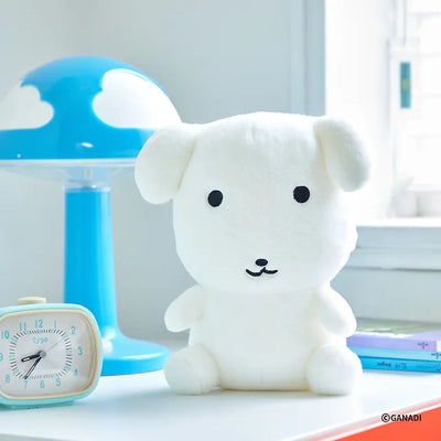 GANADI 白色小狗 坐姿公仔