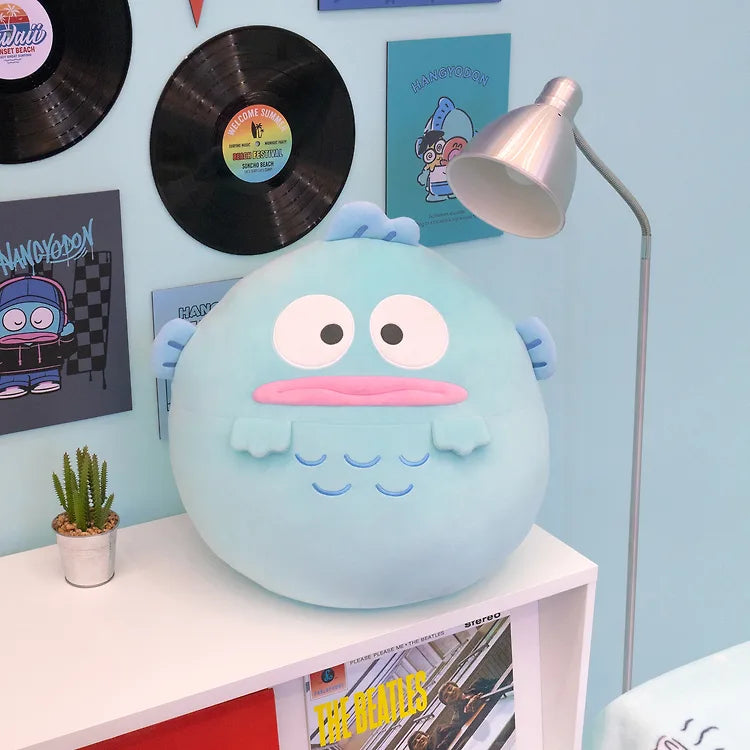 韓國限定 SANRIO HANGYODON MOCHI CUSHION 水怪 醜魚 麻糬咕臣