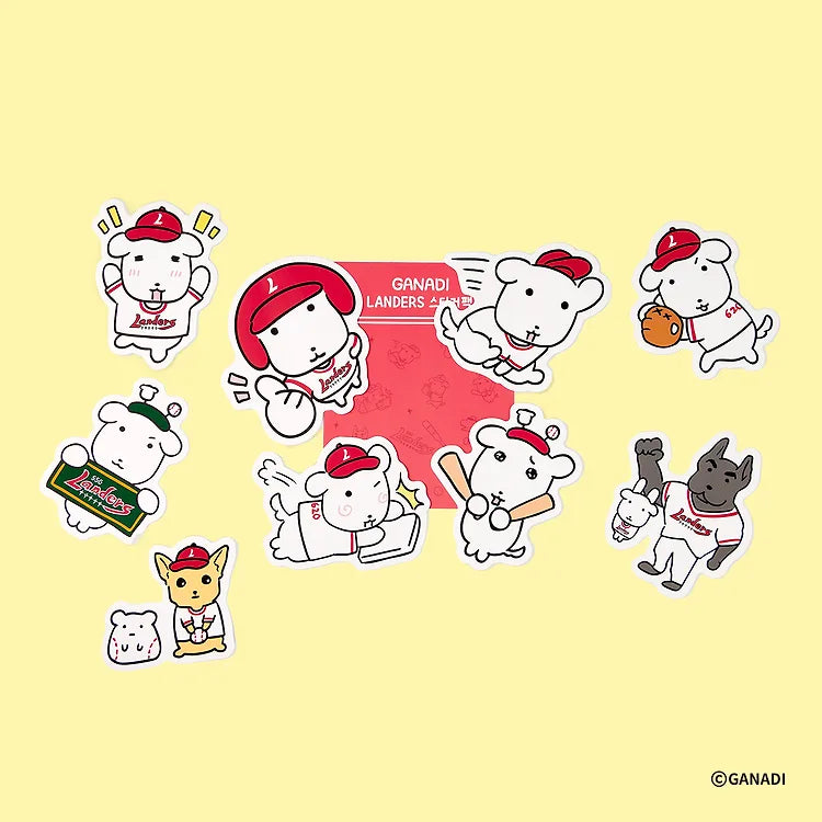 GANADI X SSG LANDERS 棒球隊聯名 REMOVABLE STICKER PACK
