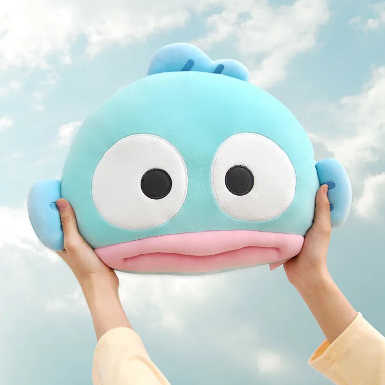韓國限定 SANRIO HANGYODON FACE CUSHION 水怪 醜魚 大頭咕臣