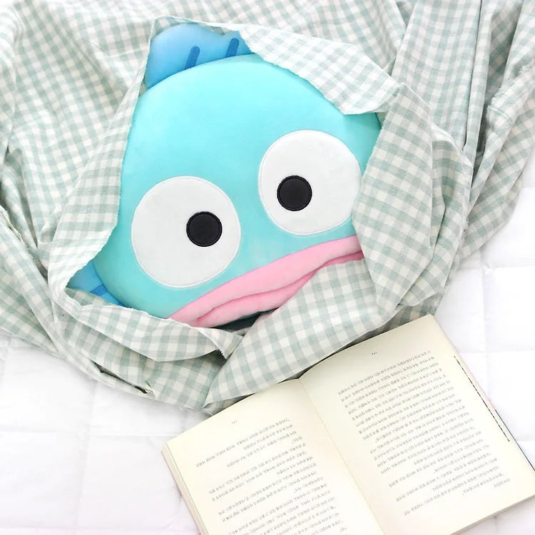 韓國限定 SANRIO HANGYODON FACE CUSHION 水怪 醜魚 大頭咕臣
