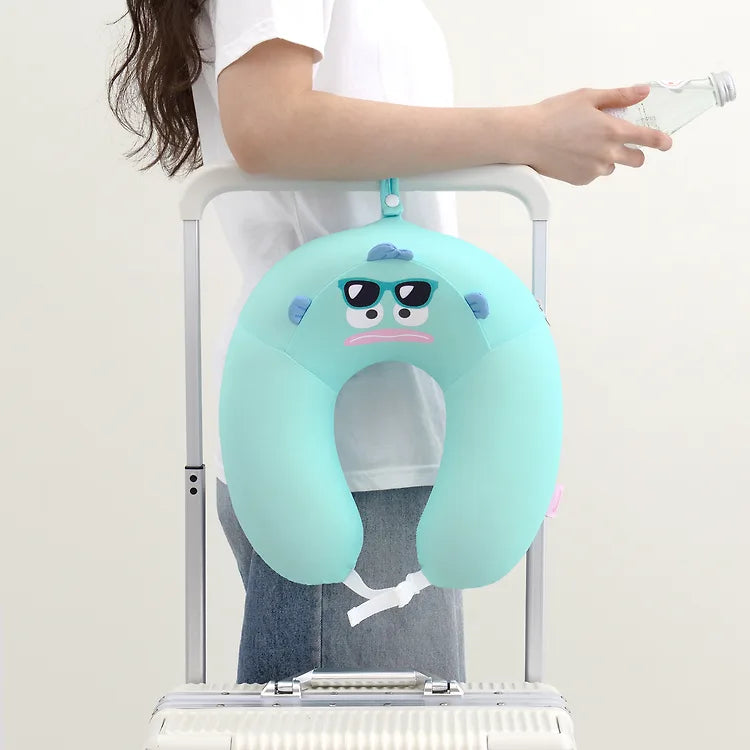 韓國限定 SANRIO HANGYODON TRAVEL PILLOW 水怪 醜魚 涼感旅行頸枕