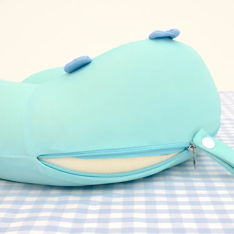 韓國限定 SANRIO HANGYODON TRAVEL PILLOW 水怪 醜魚 涼感旅行頸枕