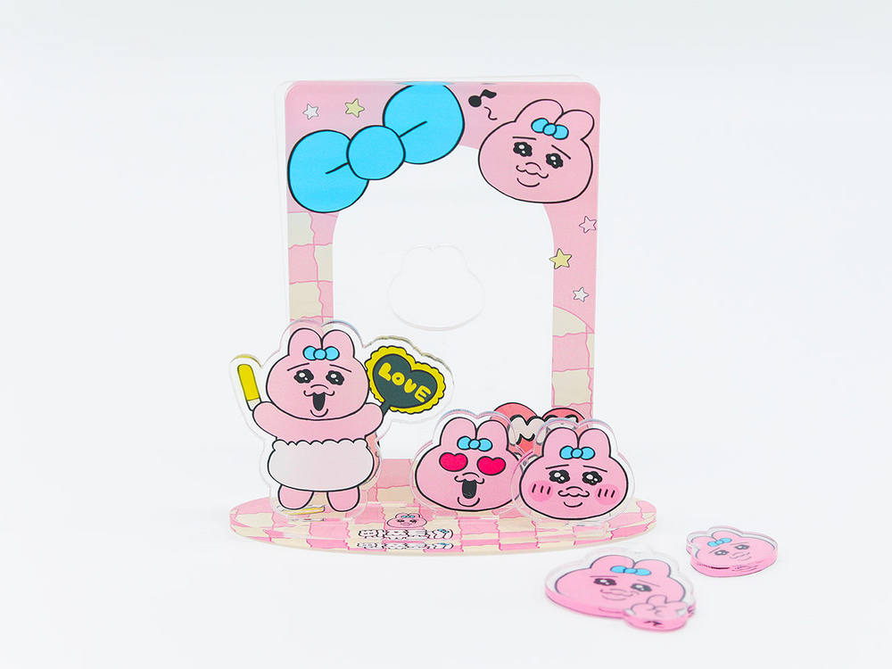 [韓國限定]OPANCHU USAGI 底褲兔 Photocard Stand 亞加力相卡架_粉紅