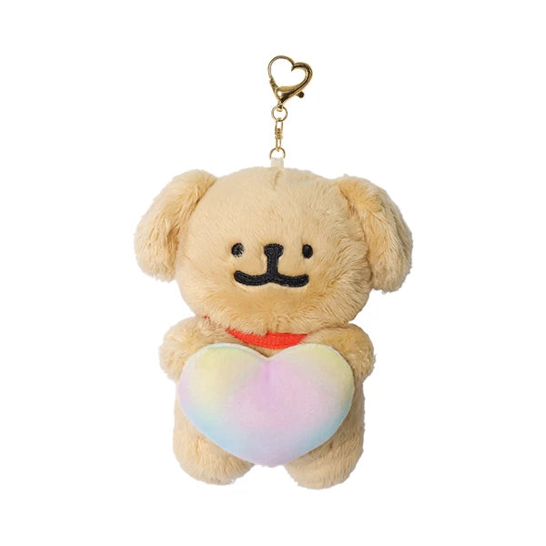韓國限定 MALTESE 線條小狗 公仔鎖匙扣｜極光愛心 8cm 13cm
