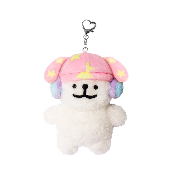 韓國限定 MALTESE 線條小狗 公仔鎖匙扣｜星星帽 8cm 13cm