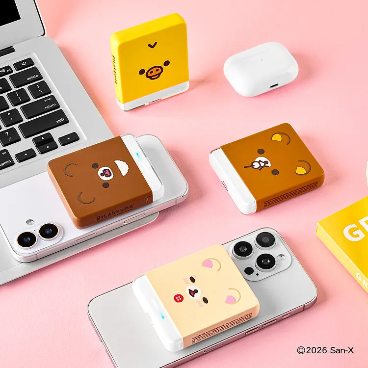 韓國限定 RILAKKUMA 鬆弛熊 MAGSAFE 纖薄磁吸充電器 5000mAh
