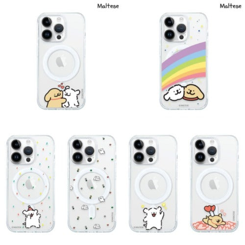 韓國限定 MALTESE 線條小狗 磁吸手機殼 IPHONE SAMSUNG