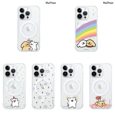 韓國限定 MALTESE 線條小狗 磁吸手機殼 IPHONE SAMSUNG