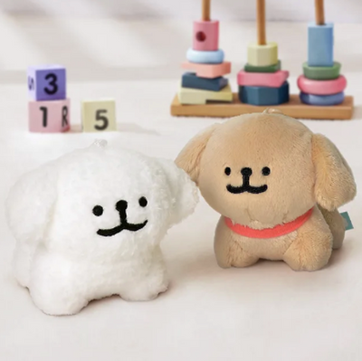 韓國限定 MALTESE 線條小狗 公仔鎖匙扣