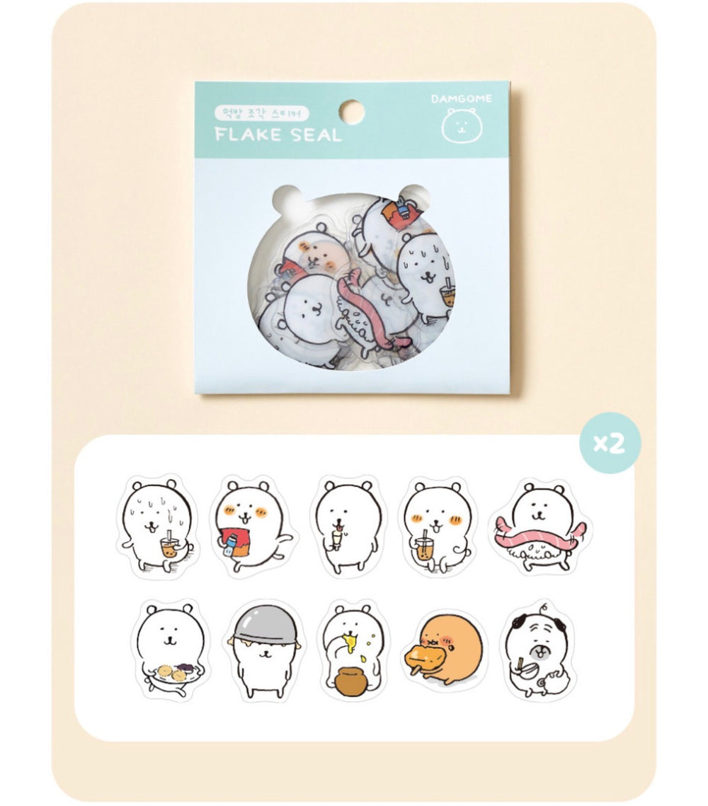 韓國限定 JOKE BEAR FLAKE SEAL 貼紙 共20張