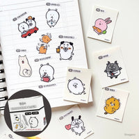 1+1優惠[韓國限定] JOKE BEAR 白熊 Removable Sticker 單包/盒裝