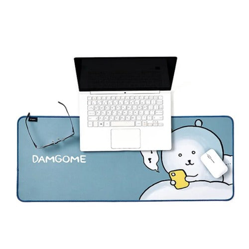 [韓國限定] JOKE BEAR 白熊 Desk Mat 桌墊 長滑鼠墊｜灰藍