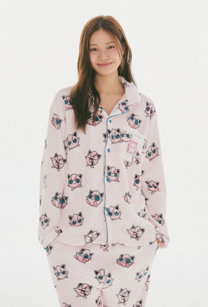 SPAO POKEMON WINTER PAJAMA 珊瑚絨睡衣套裝 比卡超