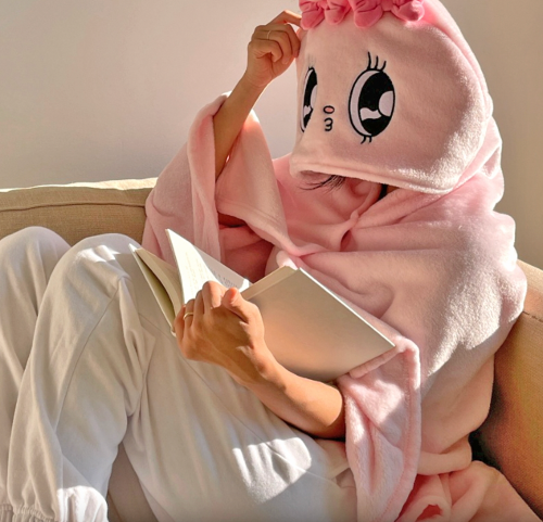 ESTHER BUNNY 超細纖維連帽毛毯 保暖披肩