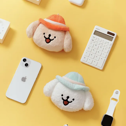 [韓國限定] MALTESE 線條小狗 公仔鎖匙扣掛件 兼迷你充電器