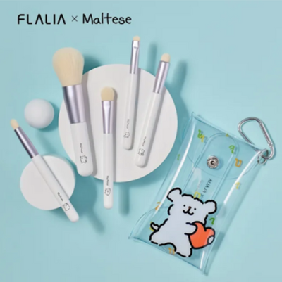 FLALIA X MALTESE 線條小狗 化妝掃5件套裝 Make-up Brush Kit