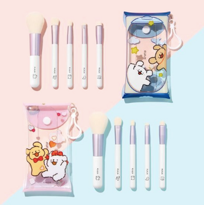 MALTESE X FLALIA 線條小狗 便攜化妝掃套裝