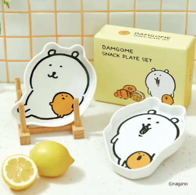 [韓國限定] JOKE BEAR 白熊 陶瓷碟 食物盤 2件套裝