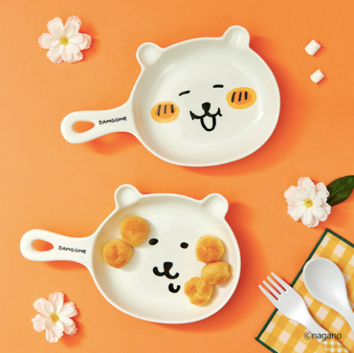 [韓國限定] JOKE BEAR 白熊 帶手柄陶瓷碟 2件套裝