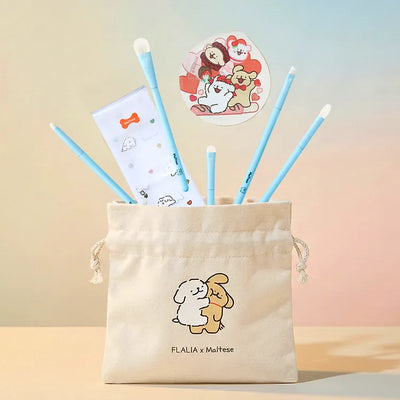 FLALIA X MALTESE 線條小狗 BEST SELLER SET 化妝掃及粉撲組合