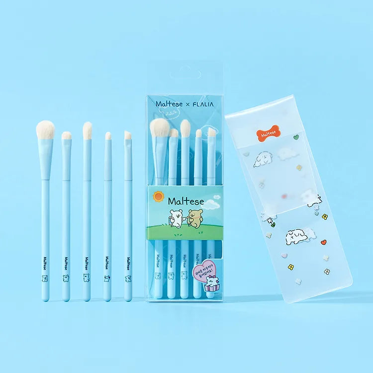 FLALIA X MALTESE 線條小狗 BEST SELLER SET 化妝掃及粉撲組合