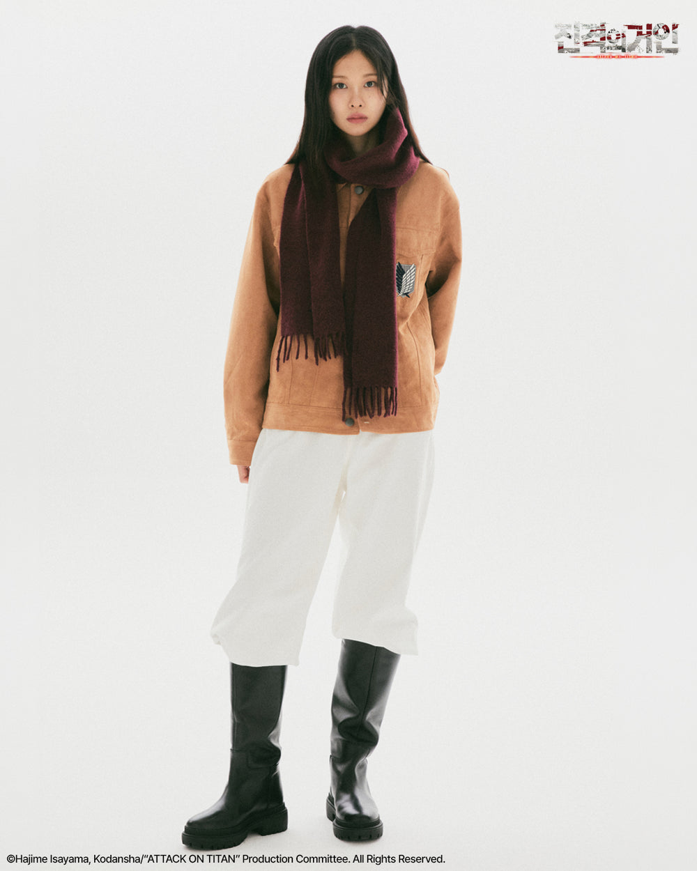 SPAO 進擊的巨人聯名 調查兵團外套/頸巾