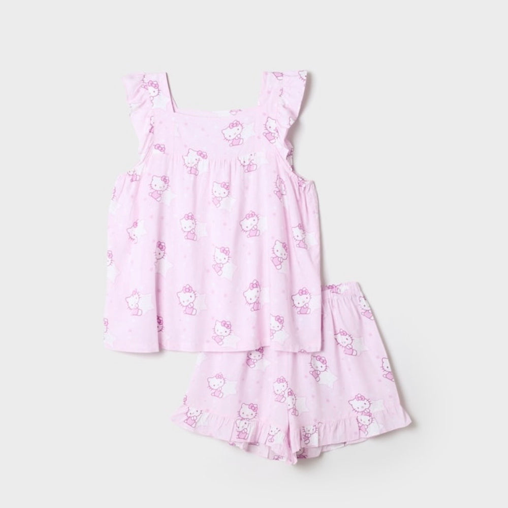 SPAO SANRIO 天使袖睡衣套裝｜HELLO KITTY PC狗
