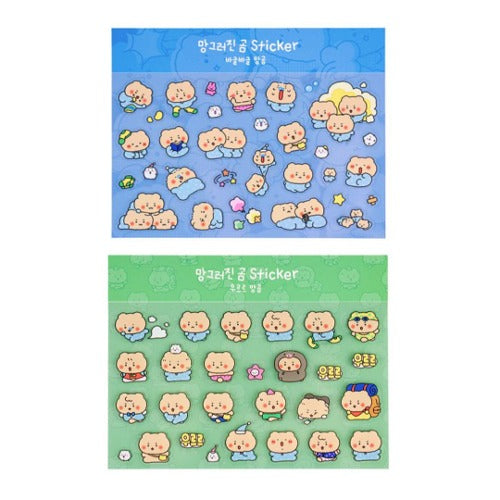 YURANG 망그러진곰 MANGOMEE Clear Sticker 透明貼紙 2款
