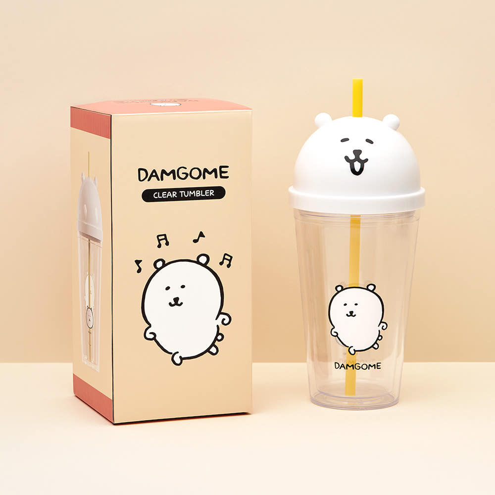 韓國限定 JOKE BEAR 白熊 玻璃杯/透明隨行杯