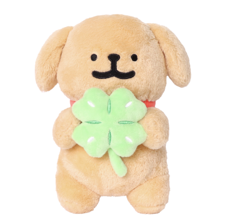 韓國限定 MALTESE 線條小狗 公仔｜四葉草