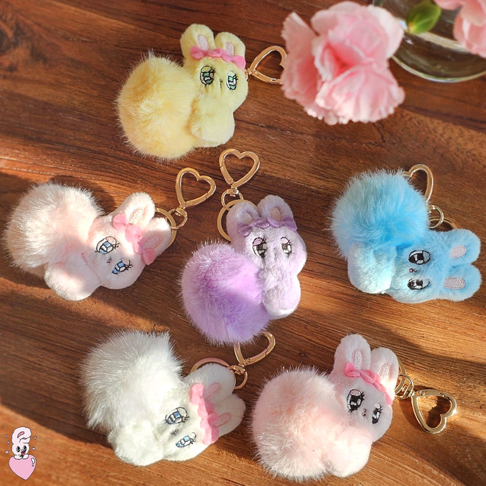 ESTHER BUNNY Fluffy Ball Plush Keyring 公仔鎖匙扣掛飾 6cm