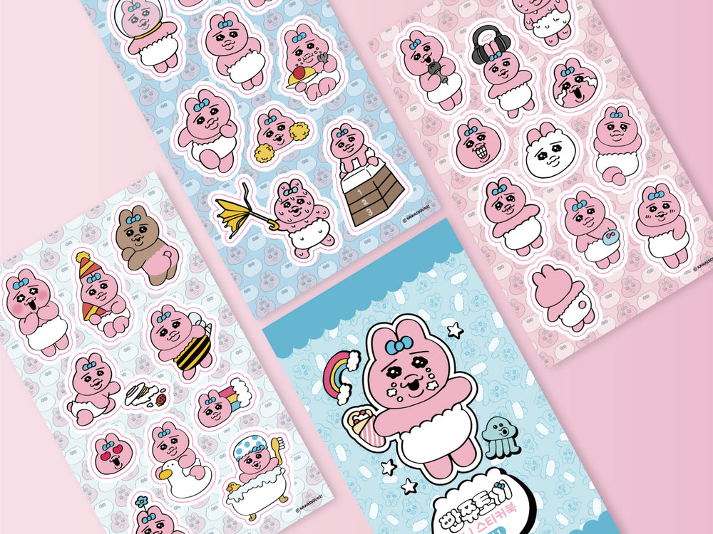 [韓國限定]OPANCHU USAGI mini sticker book 迷你貼紙套裝 (一套3款)