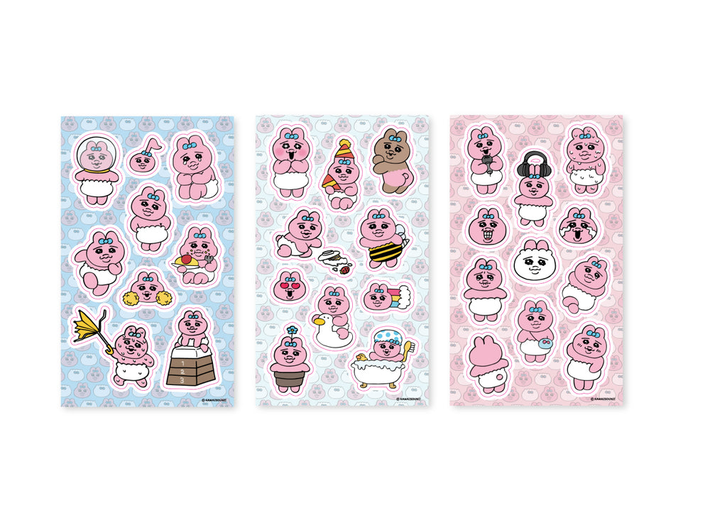 [韓國限定]OPANCHU USAGI mini sticker book 迷你貼紙套裝 (一套3款)