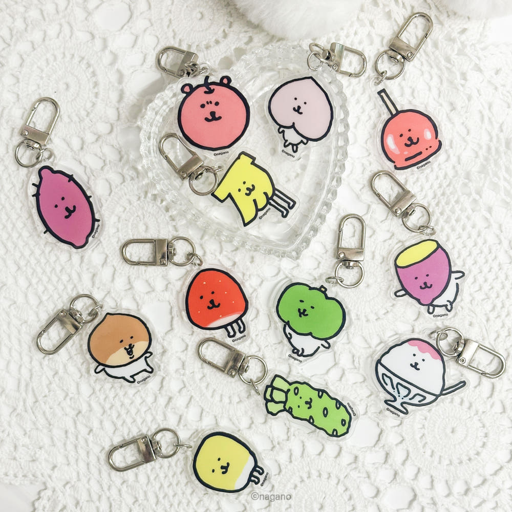 韓國限定 JOKE BEAR FRUITS ACRYLIC KEYRING 白熊 蔬果系列 亞加力鎖匙扣